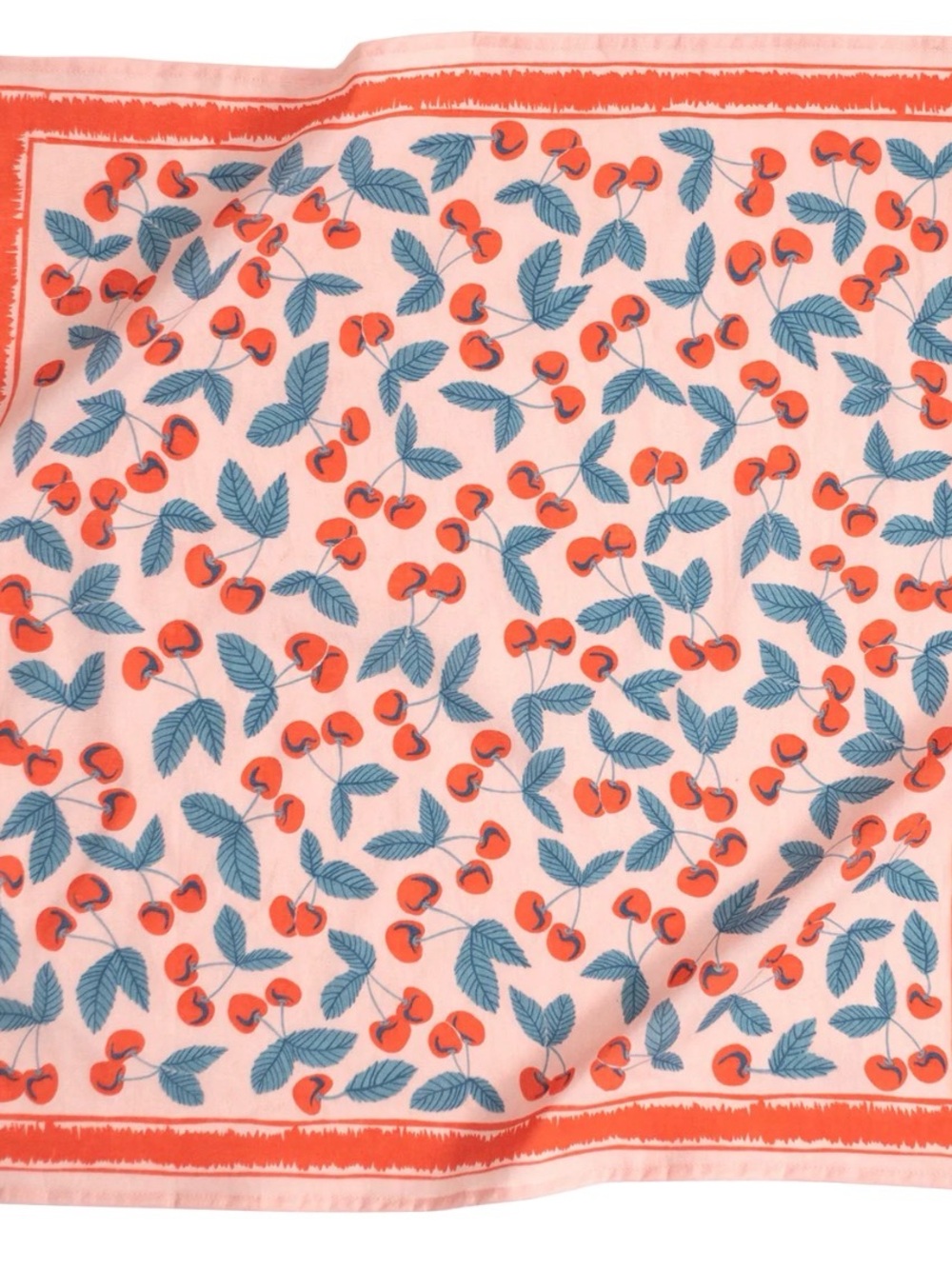 Pink Cherry Print Women's Scarf - Hemlock